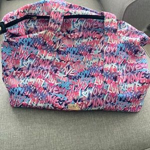 Betsy Johnson nylon weekend bag.